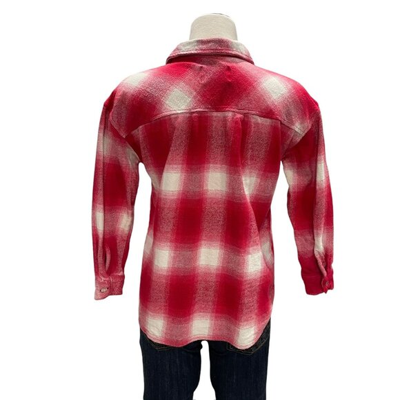 Zara Kids Girls Plaid Button-Up Shirt 10, Flannel Style Fall School Holiday Warm - Picture 7 of 8